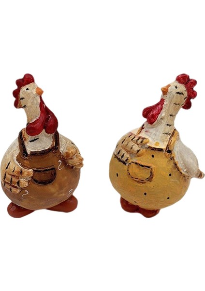 2pcs Tavuk Heykeli Dekoratif Modern Reçine Heykel (Yurt Dışından) fiyatları