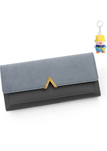 Moda Basit Kadın Uzun Cüzdan Büyük Kapasiteli Kart Tutucu Para Cüzdanı Clutch Fermuarlı Kadın Cüzdanı (Yurt Dışından)