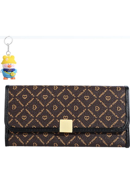 Bayan Cüzdan Uzun Fermuarlı Büyük Kapasiteli Clutch Kadın Cüzdan Cep Telefonu Çantası (Yurt Dışından)