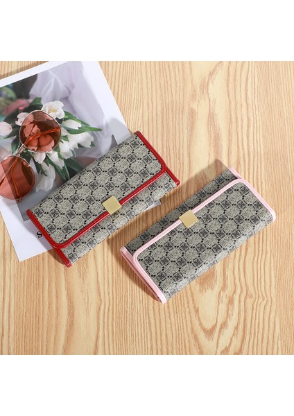 Bayan Clutch Cüzdan Kadın Uzun Fermuarlı Büyük Kapasiteli Cüzdan Cep Telefonu Çantası (Yurt Dışından)