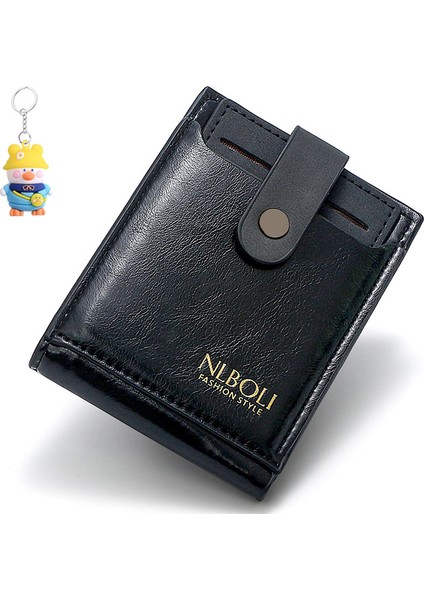 Çok Kart Yuvası Erkek Cüzdanı Kısa Iki Katlı Iş Cüzdanı Harici Kart Cüzdanı Basit (Yurt Dışından)