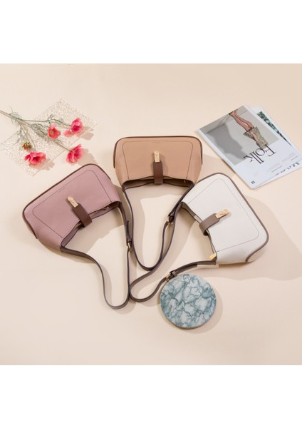 Omuz Çantası Kadın Büyük Kapasiteli Toka Flip Moda Çok Yönlü Crossbody Çanta (Yurt Dışından) indirimleri