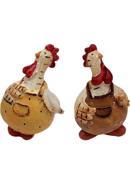 2pcs Tavuk Heykeli Dekoratif Modern Reçine Heykel (Yurt Dışından) fırsatları