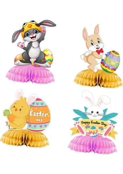 4pcs Paskalya Kağıt I Centerpieces Çok Yönlü Paskalya Işaretleri (Yurt Dışından)
