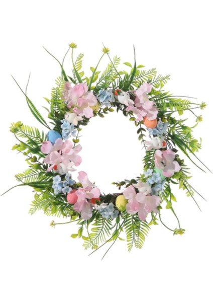 Easter Wreath Artificial Spring Flower Wreath For Indoor Living Room Window (Yurt Dışından) fırsatları