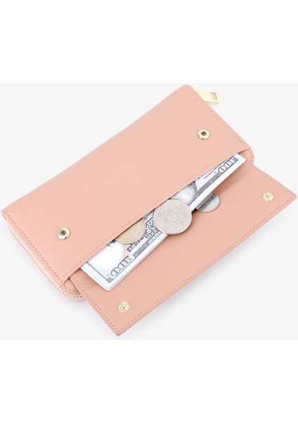 Moda Fermuarlı Kadın Cüzdan Büyük Kapasiteli Çok Fonksiyonlu Cep Telefonu Çantası (Yurt Dışından) indirimleri