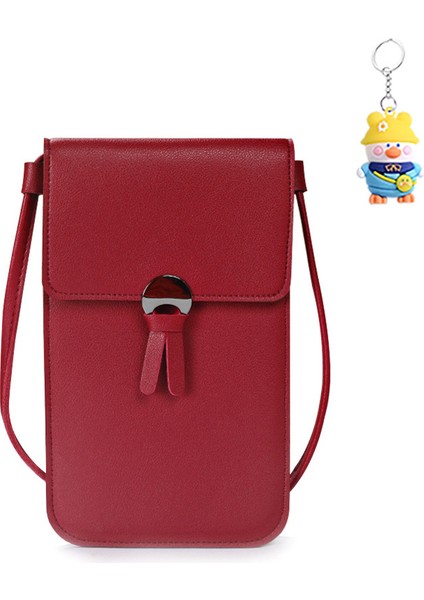 Küçük Çanta Kadın Şeffaf Dokunmatik Ekran Tek Omuz Kadın Çantası Crossbody Çanta Kız Moda Çok Yönlü Cep Telefonu Çantası (Yurt Dışından)