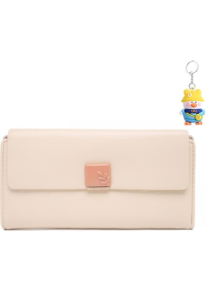 Bayanlar Uzun Cüzdan Basit Büyük Kapasiteli Üç Katlı Clutch Çoklu Kart Yuvası Cüzdan (Yurt Dışından)