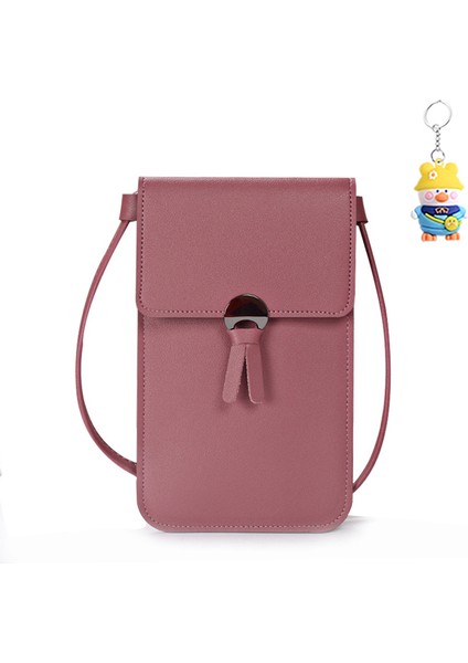 Küçük Çanta Kadın Şeffaf Dokunmatik Ekran Tek Omuz Kadın Çantası Crossbody Çanta Kız Moda Çok Yönlü Cep Telefonu Çantası (Yurt Dışından)