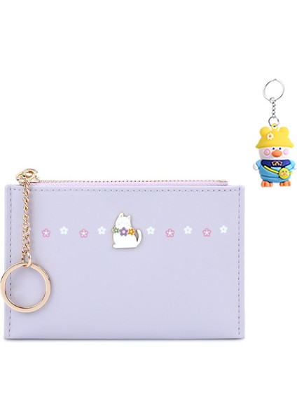 Karikatür Sevimli Kedi Kart Tutucu Uygun Çekme Tabkası Kimlik Kartı Tutucu (Yurt Dışından)