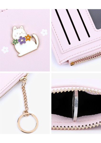 Karikatür Sevimli Kedi Kart Tutucu Uygun Çekme Tabkası Kimlik Kartı Tutucu (Yurt Dışından) indirimleri