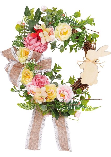 Paskalya Tavşan Çelenk Ön Kapı Yeşillik Çelenk Için Düğün I Ev (Yurt Dışından) fiyatları