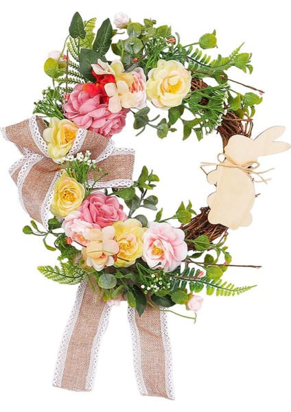 Paskalya Tavşan Çelenk Ön Kapı Yeşillik Çelenk Için Düğün I Ev (Yurt Dışından) fırsatları