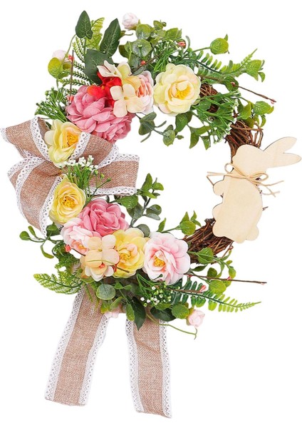 Paskalya Tavşan Çelenk Ön Kapı Yeşillik Çelenk Için Düğün I Ev (Yurt Dışından) indirimleri