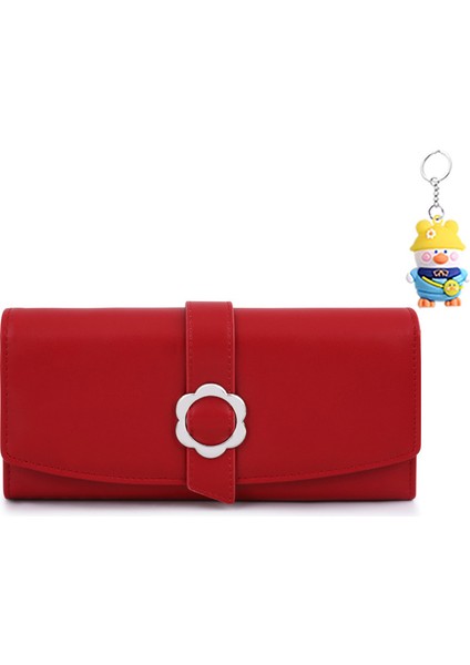 Büyük Üç Katlı Uzun Kadın Cüzdan Moda Uzun Cüzdan Kart Tutucu (Yurt Dışından)