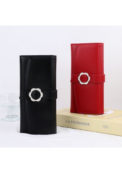 Büyük Üç Katlı Uzun Kadın Cüzdan Moda Uzun Cüzdan Kart Tutucu (Yurt Dışından) fiyatları