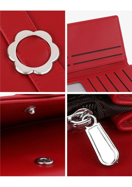 Büyük Üç Katlı Uzun Kadın Cüzdan Moda Uzun Cüzdan Kart Tutucu (Yurt Dışından) indirimleri