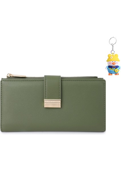 Manyetik Toka Kadın Cüzdan Depolama Cüzdanı Çoklu Kart Yuvası Kart Tutucu (Yurt Dışından)