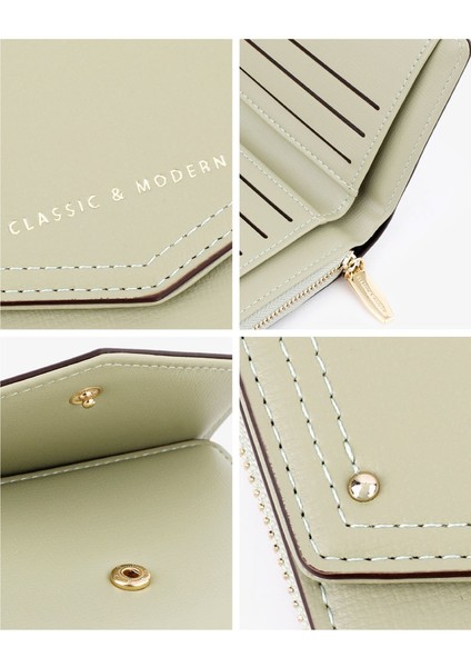 Çoklu Kart Yuvası Para Cüzdanı Bayanlar Kısa Katlanır Kart Tutucu Cüzdan (Yurt Dışından) indirimleri