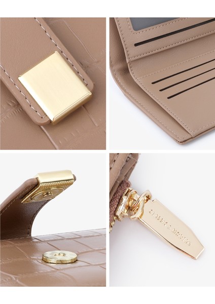 Cüzdan Kadın Kısa Manyetik Toka Para Cüzdan Çoklu Kart Yuvası Kart Tutucu (Yurt Dışından) indirimleri