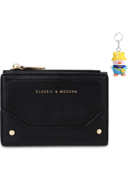 Kısa Kadın Depolama Cüzdanı Madeni Para Cüzdanı Çoklu Kart Yuvası Kart Tutucu (Yurt Dışından)