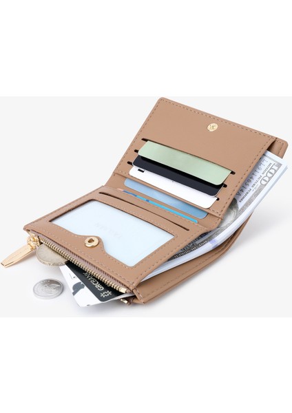 Kısa Kadın Depolama Cüzdanı Madeni Para Cüzdanı Çoklu Kart Yuvası Kart Tutucu (Yurt Dışından) fırsatları