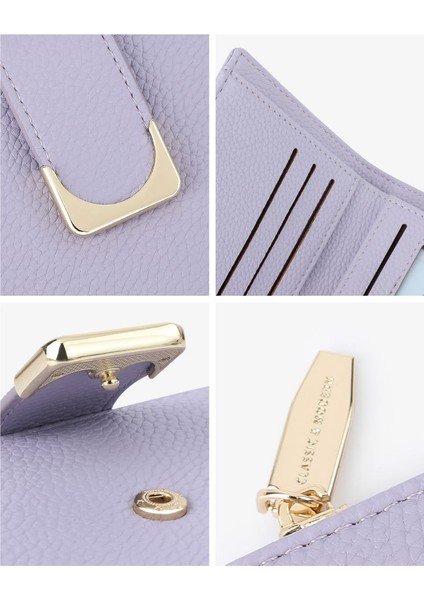 Küçük Cüzdan Bayanlar Kısa Fermuarlı Moda Para Cüzdan Çoklu Kart Yuvası Kart Tutucu (Yurt Dışından) indirimleri