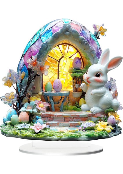 Paskalya Tavşanı Dekorasyon Su Geçirmez Dekoratif (Yurt Dışından)