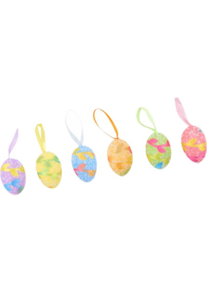6pcs Paskalya Yumurta Asma Süsler Paskalya Dekoru Dıy Crafts Tree Sundurma Renkli Vines (Yurt Dışından) indirimleri
