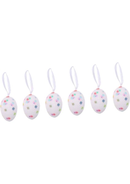 6pcs Paskalya Yumurta Asma Süsler Dıy Crafts Tree Sundurma Beyaz Için Paskalya Dekoru (Yurt Dışından) modelleri