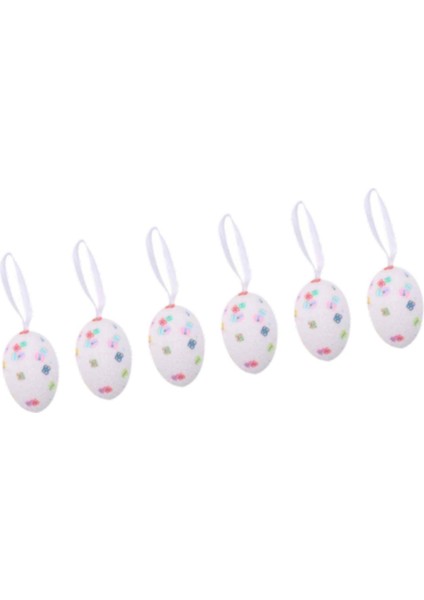 6pcs Paskalya Yumurta Asma Süsler Dıy Crafts Tree Sundurma Beyaz Için Paskalya Dekoru (Yurt Dışından) indirimleri