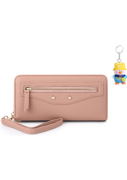 Fermuarlı Kadın Uzun Cüzdan Kadın Moda Madeni Para Cüzdanı Çoklu Kart Yuvası Kart Tutucu (Yurt Dışından)