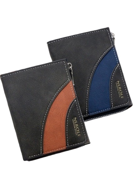 Erkek Kısa Cüzdan Çoklu Kart Yuvası Kart Tutucu Iş Cüzdanı Erkek Basit Para Cüzdanı (Yurt Dışından) modelleri