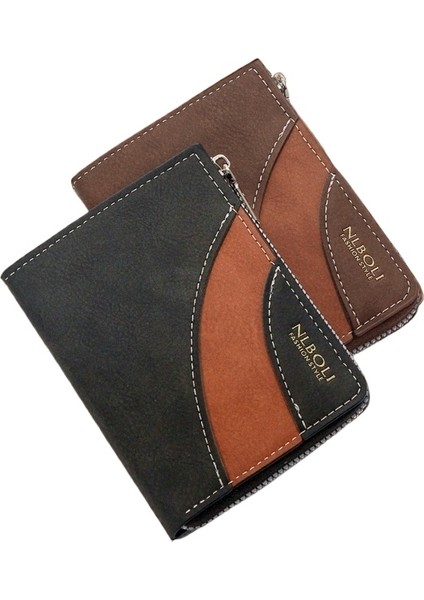 Erkek Kısa Cüzdan Çoklu Kart Yuvası Kart Tutucu Iş Cüzdanı Erkek Basit Para Cüzdanı (Yurt Dışından) fırsatları