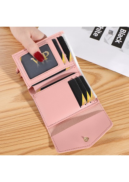 Cüzdan Bayan Kısa Para Cüzdanı Deri Çanta Clutch Kart Tutucu Çoklu Kart Yuvası (Yurt Dışından) fiyatları