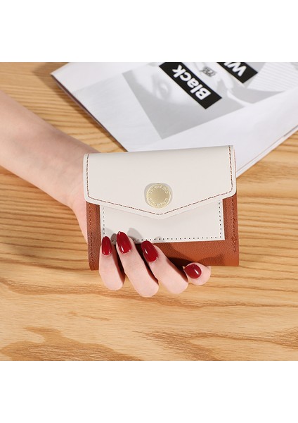 Cüzdan Bayan Kısa Para Cüzdanı Deri Çanta Clutch Kart Tutucu Çoklu Kart Yuvası (Yurt Dışından) modelleri