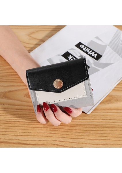 Cüzdan Bayan Kısa Para Cüzdanı Deri Çanta Clutch Kart Tutucu Çoklu Kart Yuvası (Yurt Dışından) fırsatları