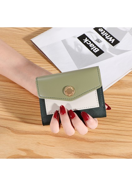 Cüzdan Bayan Kısa Para Cüzdanı Deri Çanta Clutch Kart Tutucu Çoklu Kart Yuvası (Yurt Dışından) indirimleri