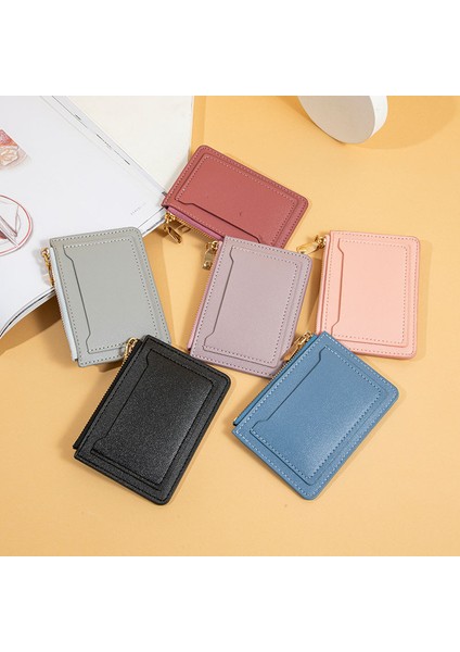 Kızlar Fermuarlı Kısa Madeni Para Çantası Çoklu Kart Yuvası Kart Tutucu Değişim Madeni Para Tutucu (Yurt Dışından) fiyatları