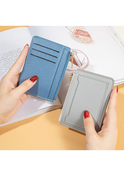 Kızlar Fermuarlı Kısa Madeni Para Çantası Çoklu Kart Yuvası Kart Tutucu Değişim Madeni Para Tutucu (Yurt Dışından) modelleri