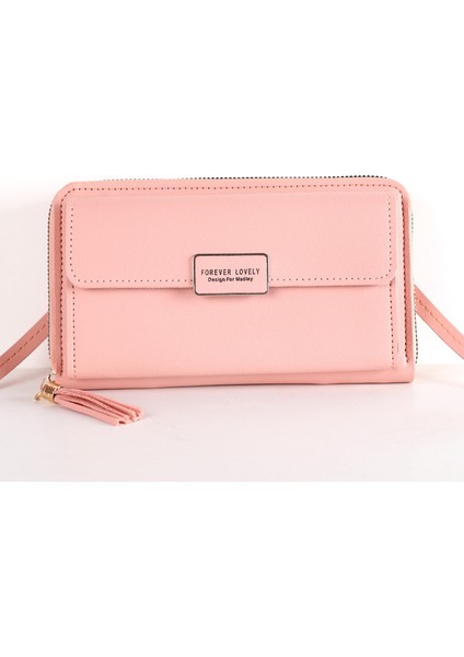Büyük Kapasiteli Cep Telefonu Çantası Küçük Omuz Crossbody Fermuarlı Çanta Çok Fonksiyonlu Uzun Clutch Bayan Cüzdanı (Yurt Dışından) fırsatları