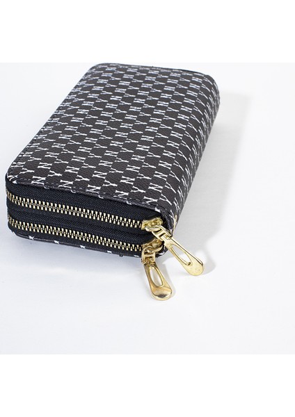 Uzun Bayan Cüzdan Çift Fermuarlı Büyük Kapasiteli Clutch Kart Tutucu (Yurt Dışından) fırsatları