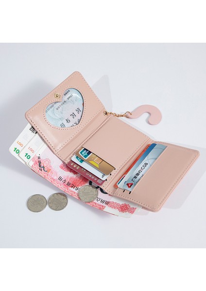 Kısa Kadın Üç Katlı Cüzdan Sevimli Kedi Kart Tutucu Çoklu Kart Yuvası Karikatür Para Cüzdanı Öğrenci Cüzdanı (Yurt Dışından) indirimleri