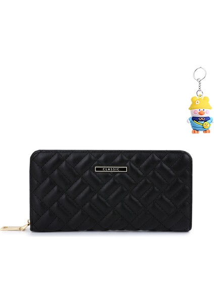 Büyük Kapasiteli Fermuarlı Uzun Klip Bayan Cüzdan Kadın Uzun Para Cüzdanı Kart Tutucu (Yurt Dışından)