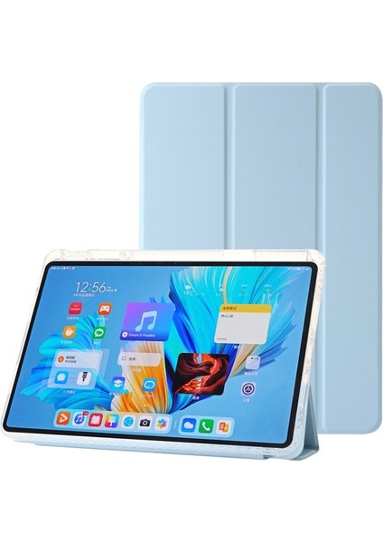 Huawei Kılıf - Tpu ve Şeffaf Akrilik Tablet Kapağı ile Üç Katlı Stand Premium Pu Deri (Yurt Dışından)