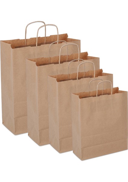 25*31*12 Kraft Saplı Kağıt Çanta 25 Adet fırsatları