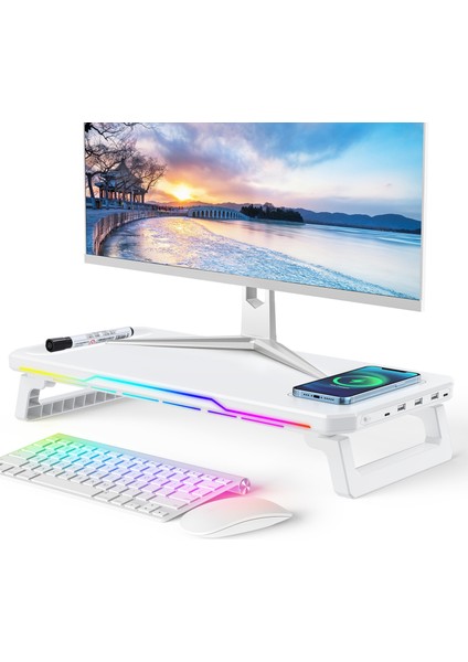 Rgb Monitör Yükseltme Standı Yerleştirme Istasyonu Masaüstü Organizatörü (Yurt Dışından)