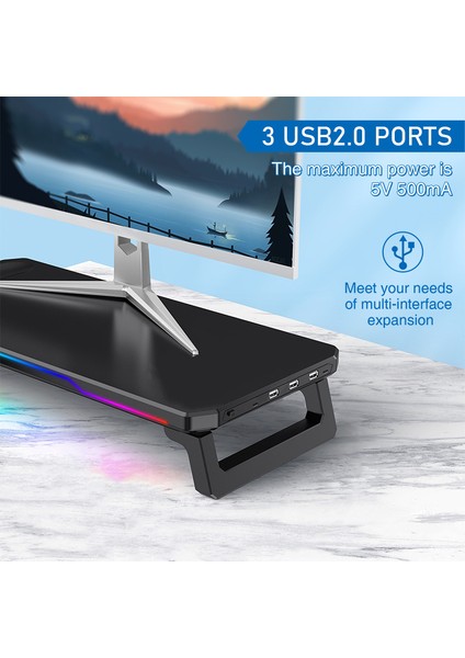 Rgb Monitör Yükseltme Standı Yerleştirme Istasyonu Masaüstü Organizatörü (Yurt Dışından) modelleri