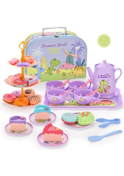 Kız Oyun Evi Ikindi Çayı Çay Seti Simülasyon Tatlı Kek Kahve Çay Molası Elde Taşınabilir Hediye Seti Çocuk Oyuncakları Hediyeler (Yurt Dışından)