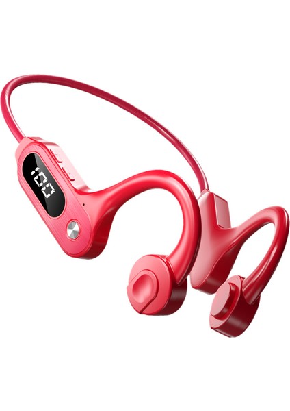 V30 Kemik Iletim Bluetooth Kulaklık Spor Kulak Asma Koşu Bellek Kartı (Yurt Dışından)